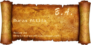 Burza Attila névjegykártya