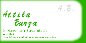 attila burza business card